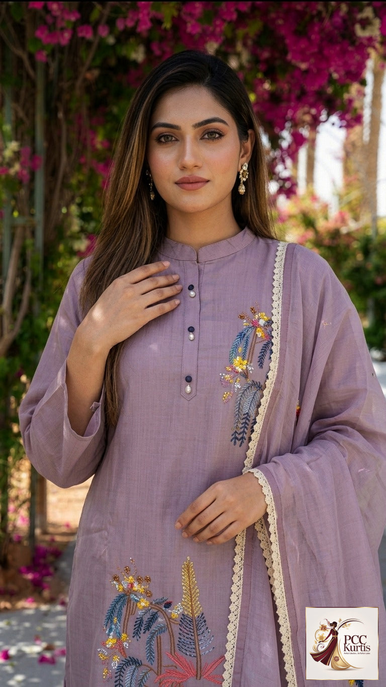 KURTI SET IN EMBRODARY WORK (Ds. No - PCC1049)