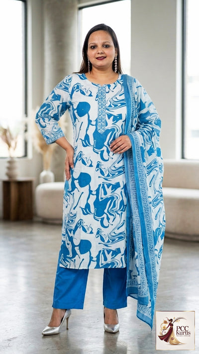 PURE COTTON KURTI SET FOR CASUAL WEAR (Ds. No - PCC1015)