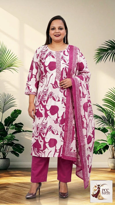 PURE COTTON KURTI SET FOR CASUAL WEAR (Ds. No - PCC1015)