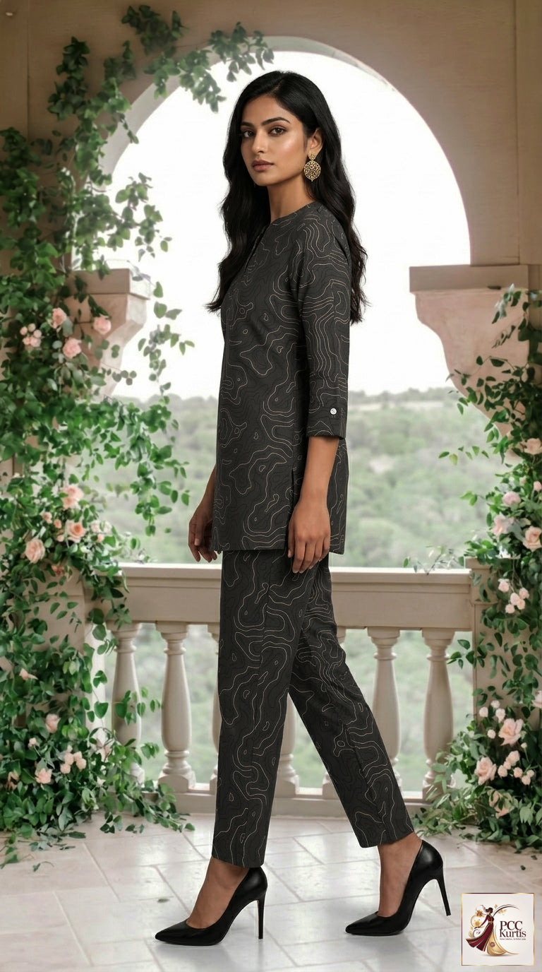 PRINTED CO-ORD SET (Ds. No - PCC1054)