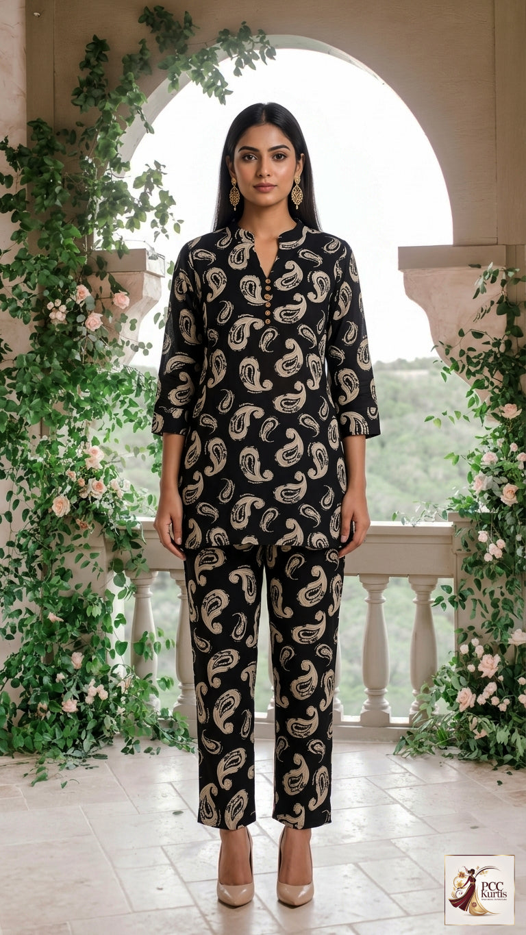 PRINTED CO-ORD SET (Ds. No - PCC1055)