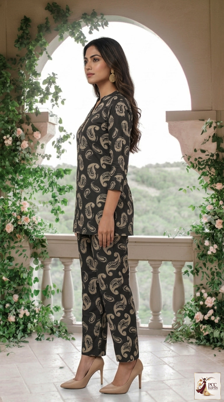 PRINTED CO-ORD SET (Ds. No - PCC1055)