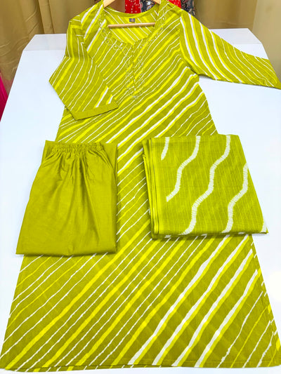 THE NEW LEHERIYA KURTI SET (Ds. No - PCC1072)