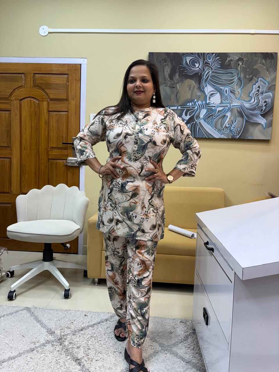 PREMIUM RAYON CO-ORD SET (Ds. No - PCC1033)
